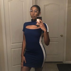 Dark blue mini dress